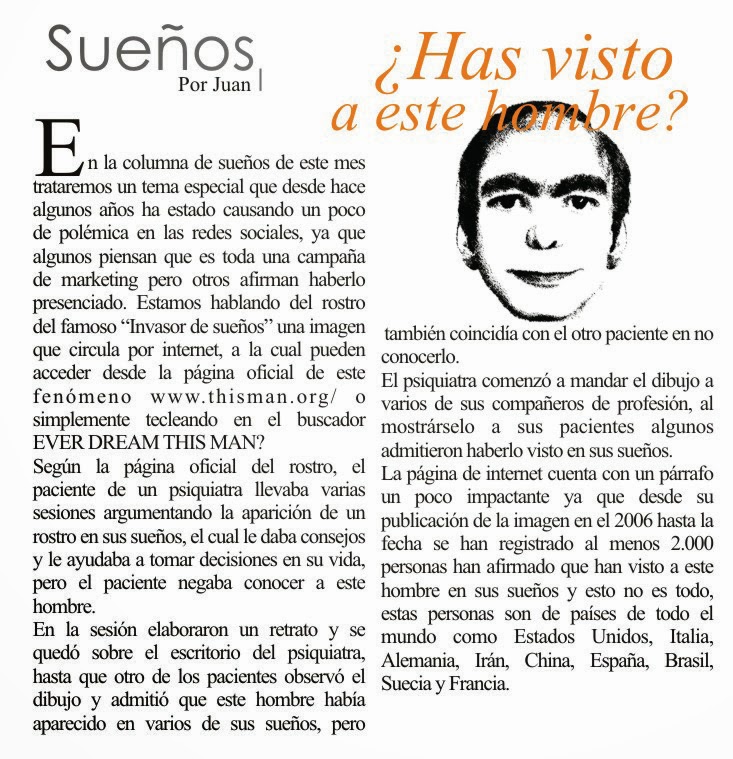 EmBLOGrium revista 2015 El hombre que aparece en sueños de personas de todo el mundo EmBLOGrium revista 2015 El hombre que aparece en sueños de personas de todo el mundo