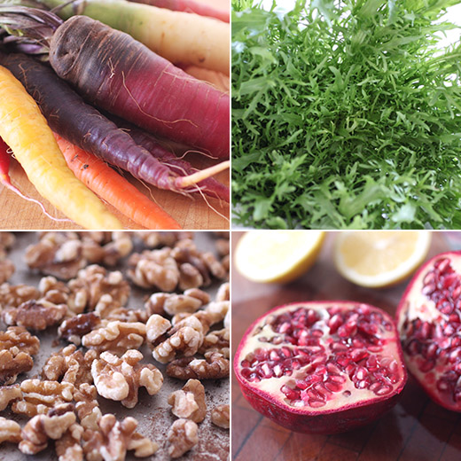 lisa is cooking CuminCoriander Roast Carrots with Pomegranates and