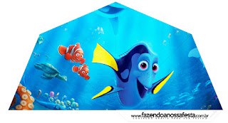 Buscando a Dory: Imprimibles Gratis para Fiestas de Cumpleaños. Para conos = cucuruchos.