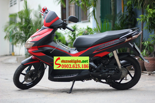 Mẫu sơn xe Honda Airblade màu đỏ đen nhám cực đẹp