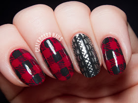 Flannel and Lace by @chalkboardnails