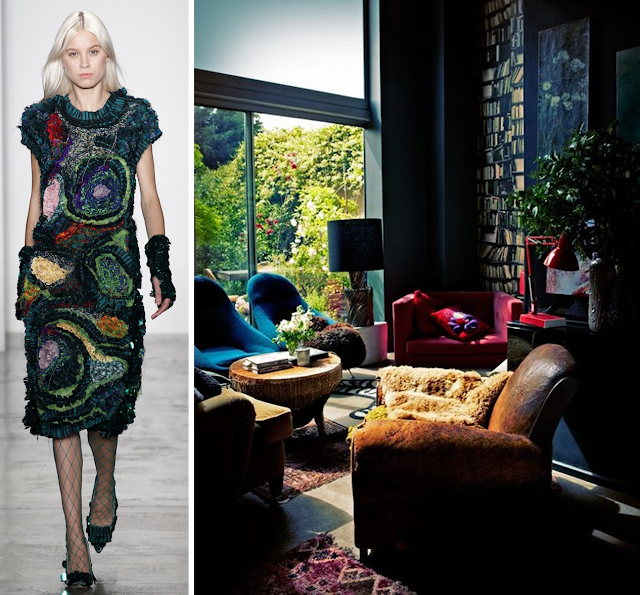 NYFW runway-to-room pairings show boho's in full swing - Parsons MFA You found these photos at www.BoHoHome.com @bohosusan. Captions include full photo credits.
