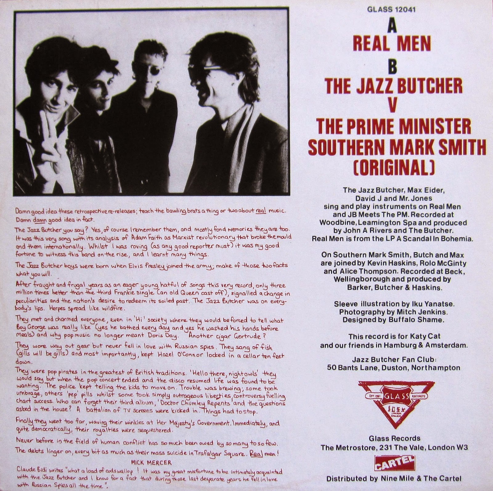 From A Northern Place The Jazz Butcher Real Men (12")