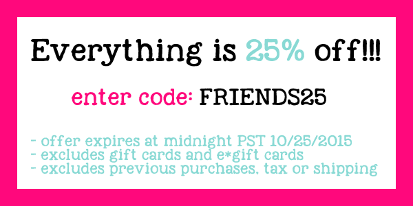 Erin Condren 25% sale! Use code FRIENDS25 - valid thru midnight PST 10/25/2015 (some restrictions) 