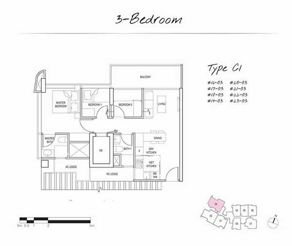 Spottiswoode Suites 3 Bedroom Floor Plan