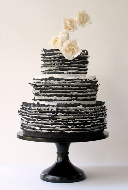Decoração Festa em Preto e Branco bolo preto e branco