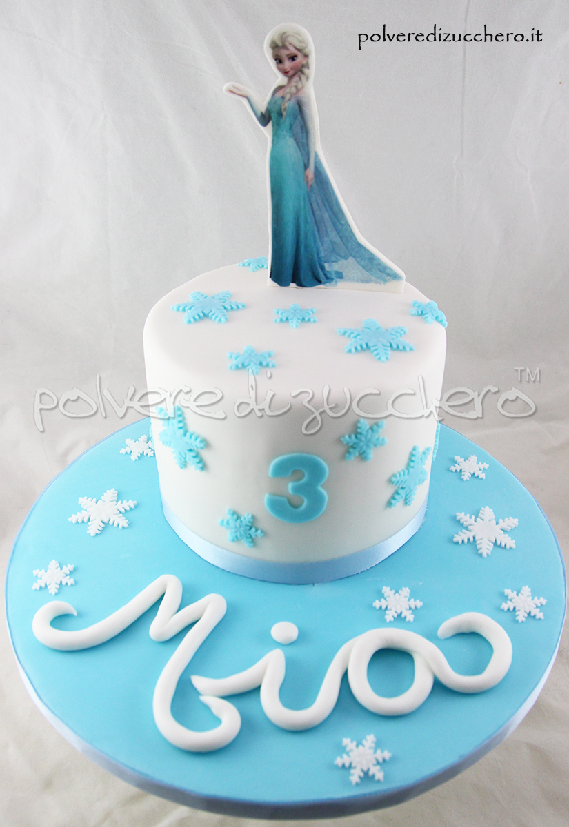 Torta decorata Frozen cake Disney: Elsa e OLaf in pasta di zucchero   Polvere di Zucchero:cake design e sugar art.Corsi decorazione torte,cupcakes  e fiori.Shop on line