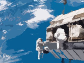 地上を(素材使用)