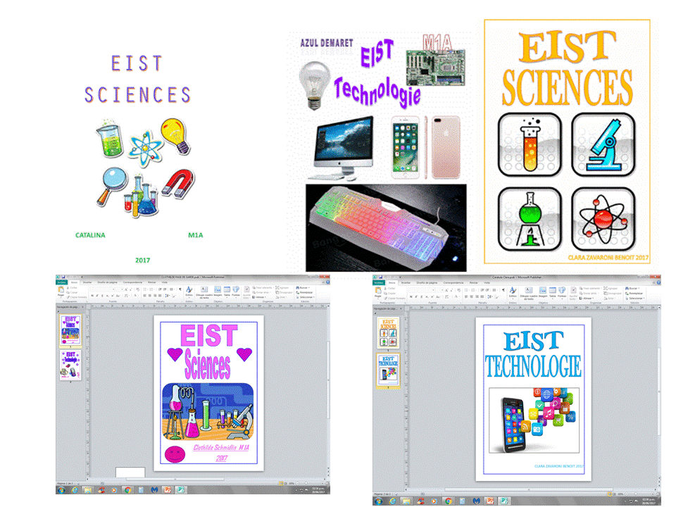 Page De Garde Eist 6eme EIST M1 CFAM 2017: Page de garde sur Publisher (Sciences et Techno)