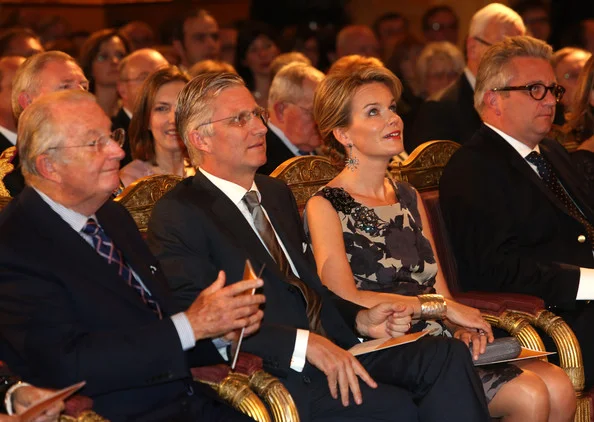 Prince Lorentz, Princess Astrid, Queen Fabiola, Queen Paola, King Albert, Prince Philippe, Princess Mathilde, Prince Laurent and Princess Claire