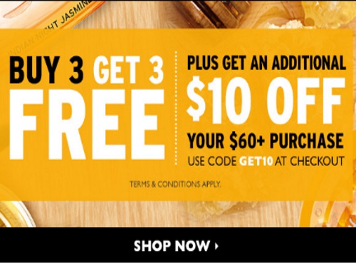 The Body Shop Buy 3 Get 3 Free + $10 Off Promo Code