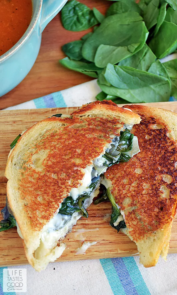 Spinach Artichoke Dip Grilled Cheese