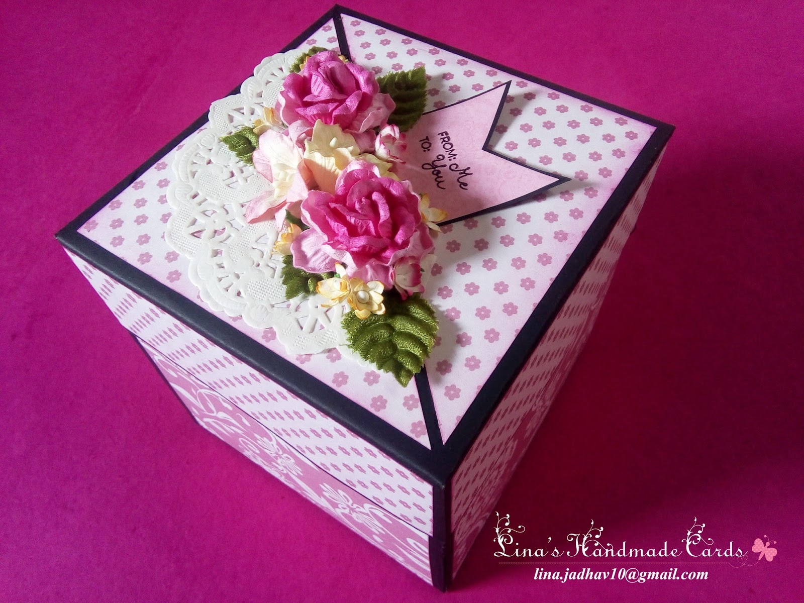 lina's handmade cards valentine explosion box