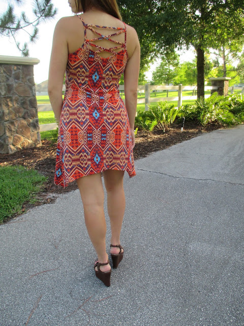 Strappy-Back Sleeveless Shift Dress