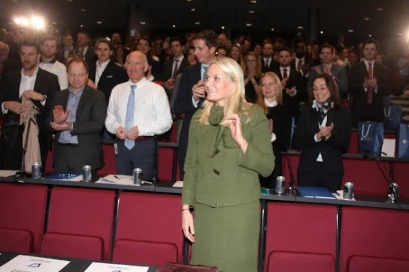 Crown Princess Mette-Marit of Norway attended the opening of BI International Case Competition which is held in Oslo.