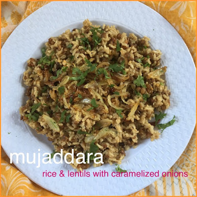 Mujaddara~ Rice & Lentils with Caramelized Onions