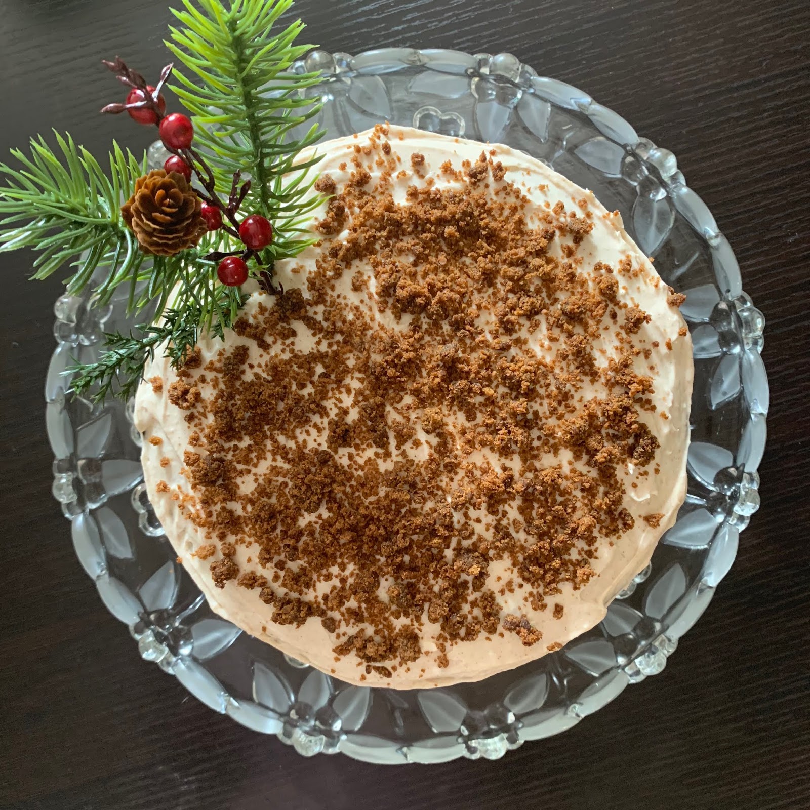 White Winter Gingerbread Cake with Spiced Cream Cheese Icing — The