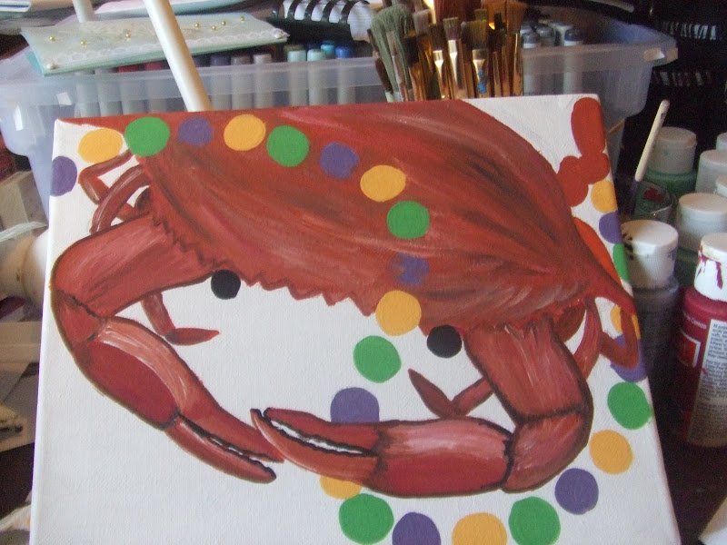 mardi gras bead painting