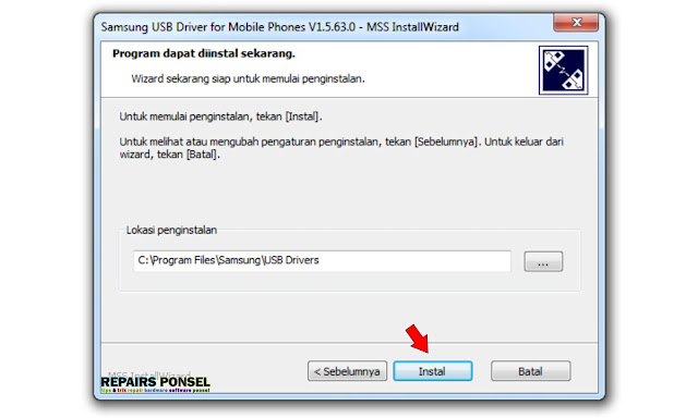 Cara Instal Samsung USB Driver