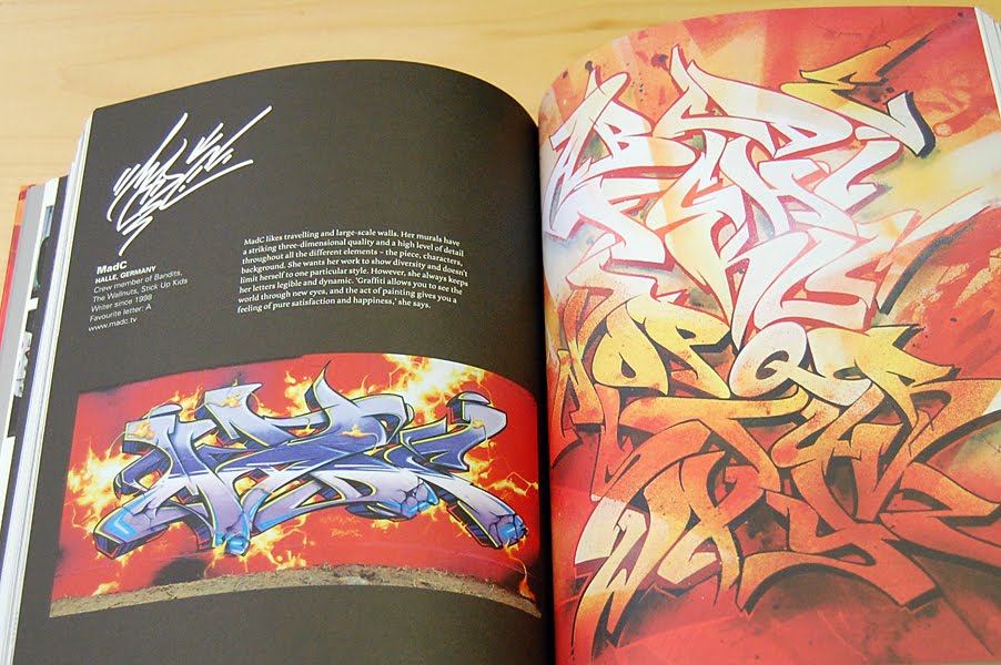 Inside spread from the Street Fonts - Graffiti Alphabets Book