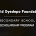 David Oyedepo Foundation Secondary School Scholarship Form Out - 2018/2019