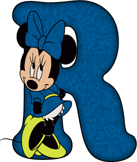 Abecedario de Minnie en Azul. Minnie in Blue Alphabet.