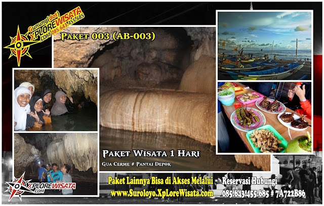 Paket Jogja [AB-003] Gua Cerme, Pantai Depok