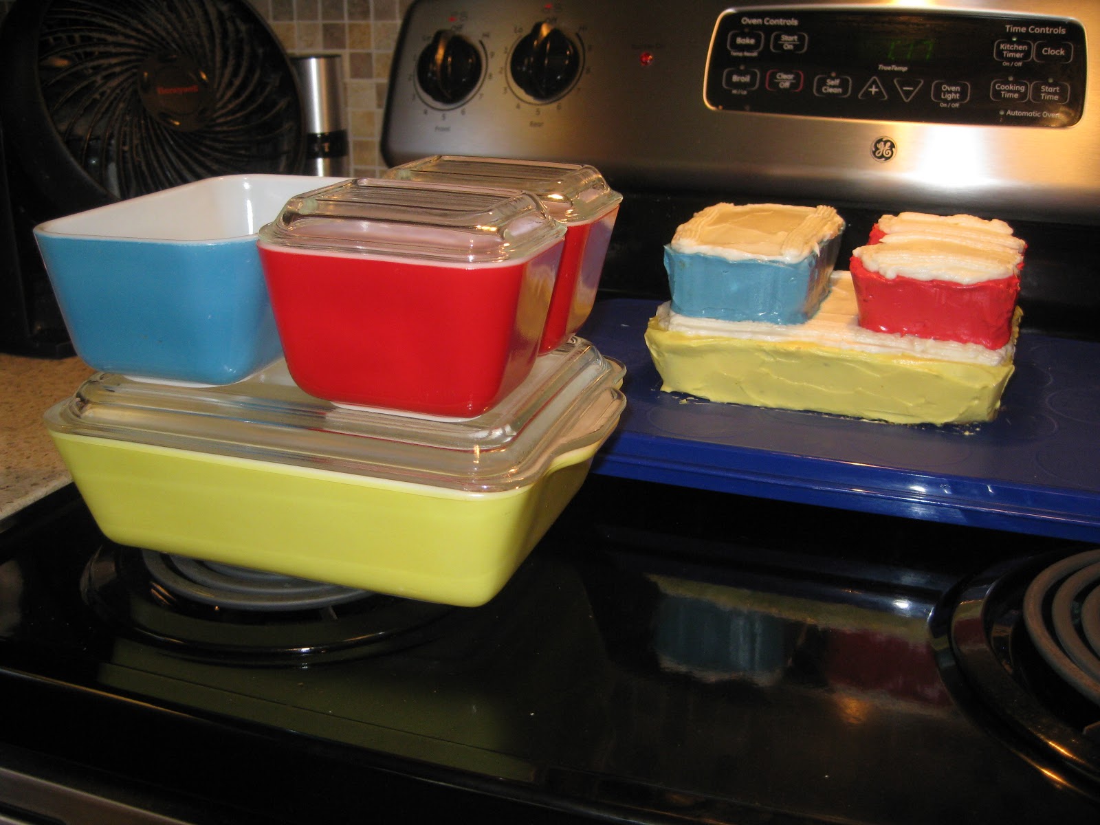 The Retro Redhead Pyrex Birthday Cake