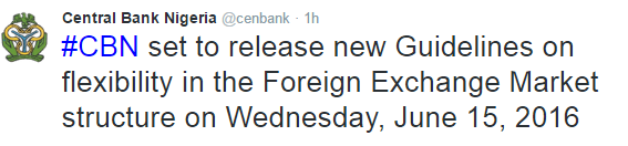 CBN to announce new Foreign Exchange policy tomorrow