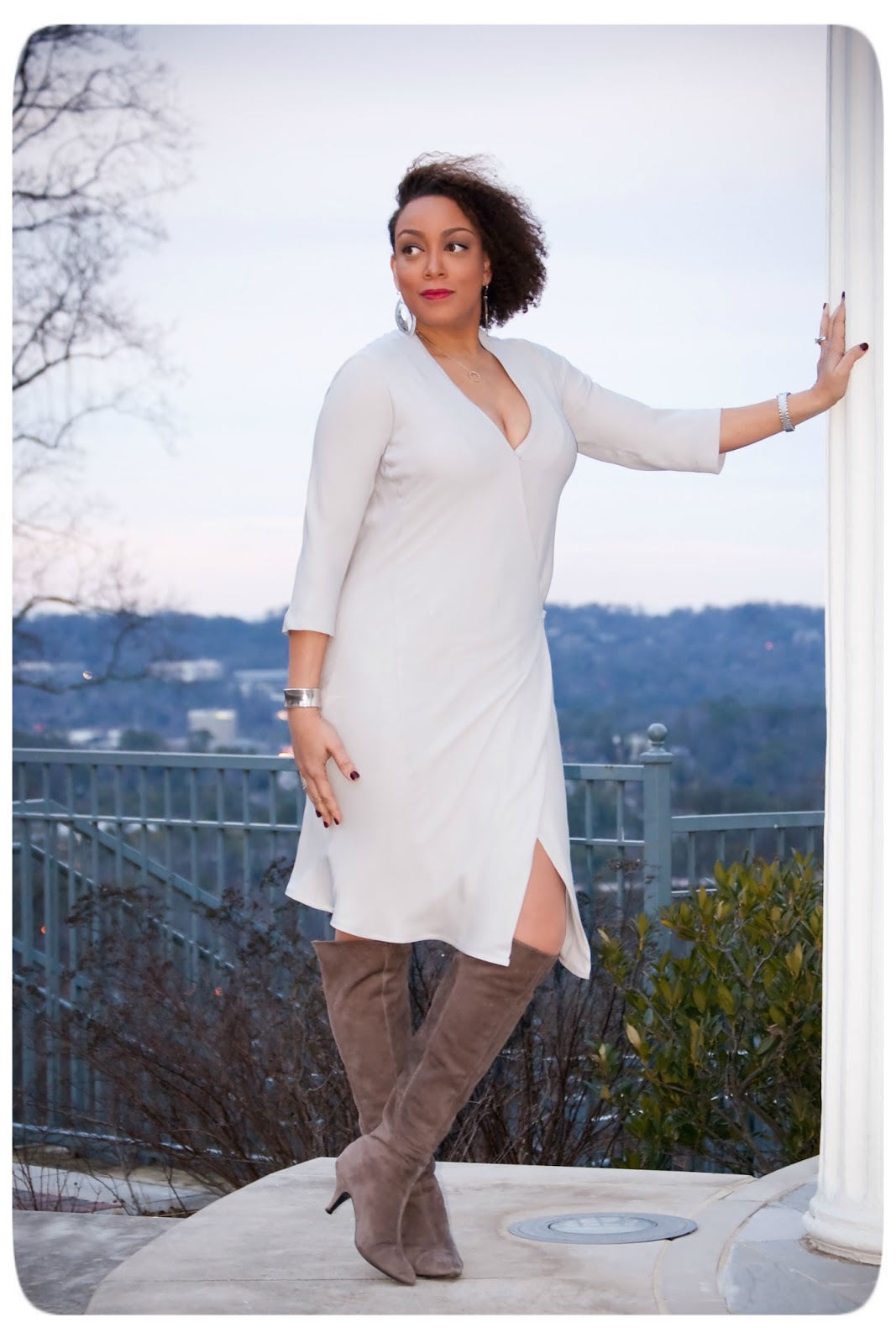 Review: Vogue 1384 | Shades of Grey Silk Georgette Dress! - Erica B.'s DIY Style!