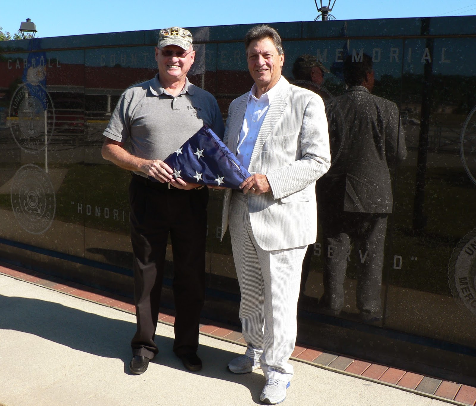 Carroll County Veterans Memorial Park, CONGRESSMAN LYNN WESTMORELAND PRESENTS USA FLAG