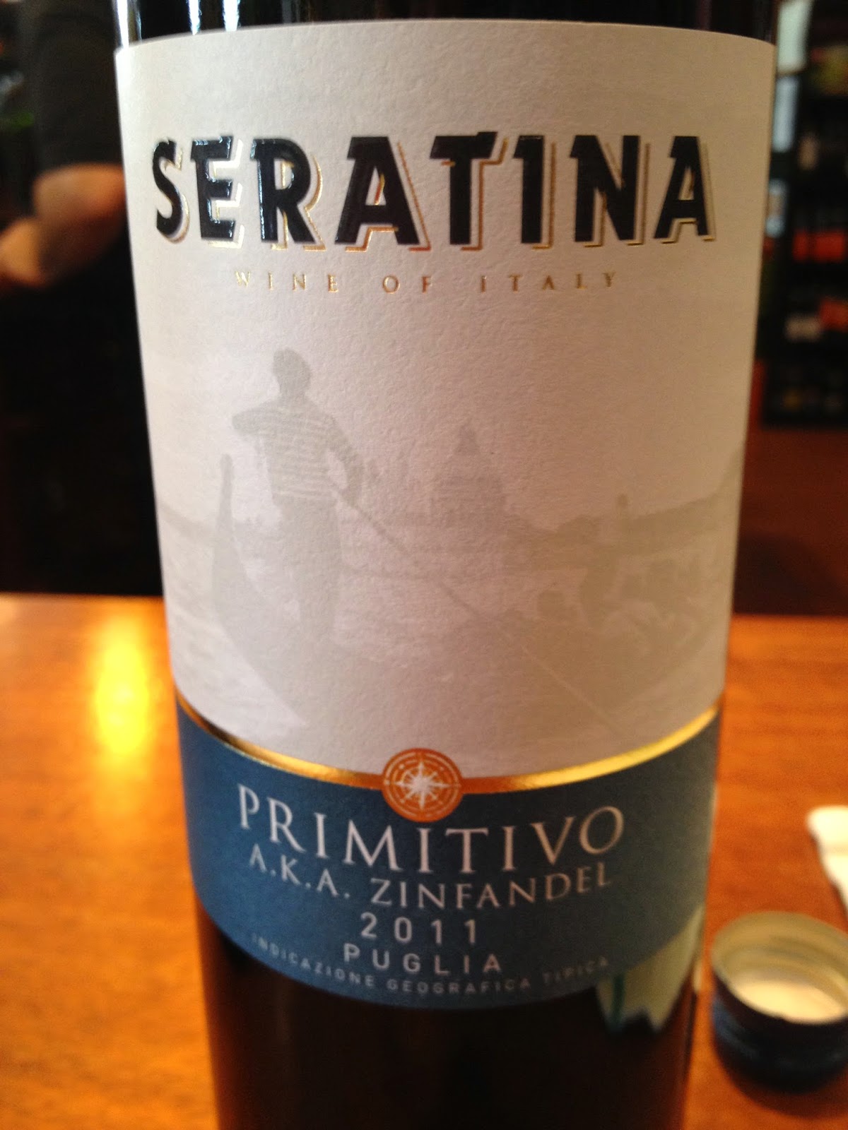 2011 Seratina Primitivo wine from Puglia