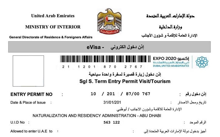 u.a.e tourist visa