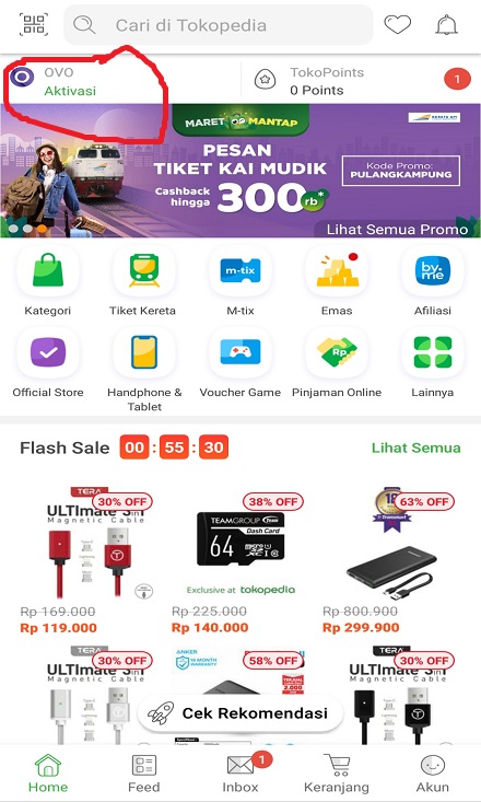 Fitur OVO Cash Marketplace Tokopedia. Fitur OVO Cash Marketplace Tokopedia.