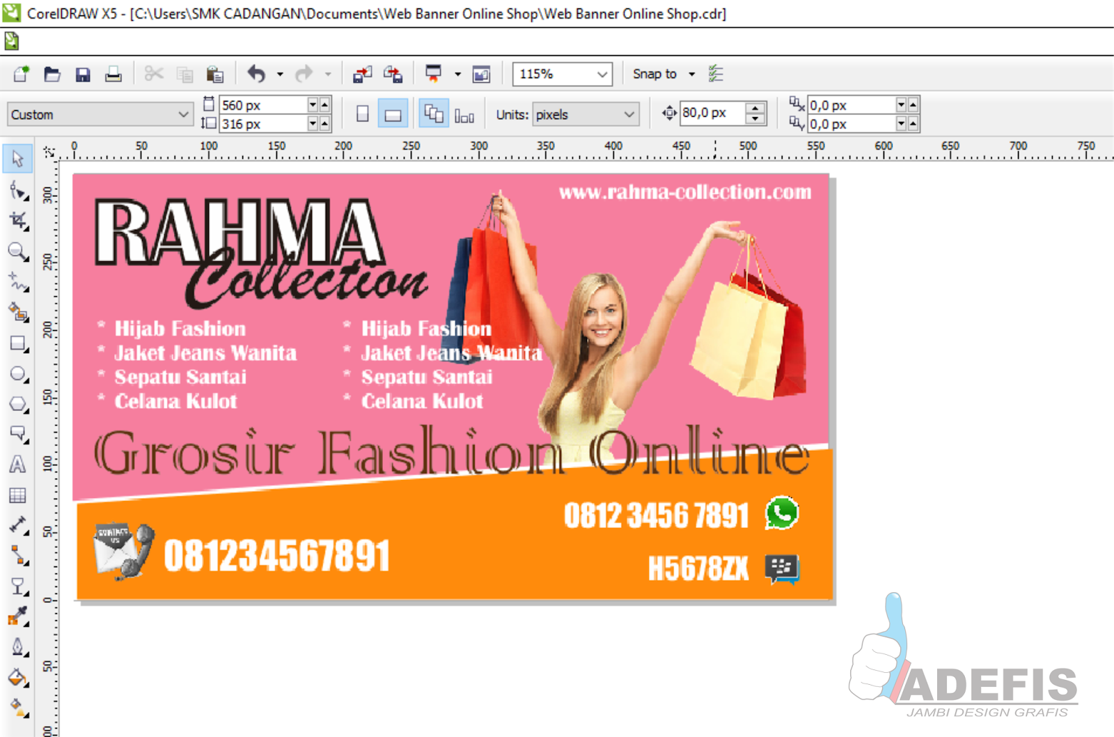 Tutorial Desain Banner Online Shop Menggunakan Coreldraw X5