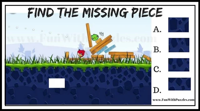 Spot the Missing Piece: Angry Bird Picture Puzzle Question