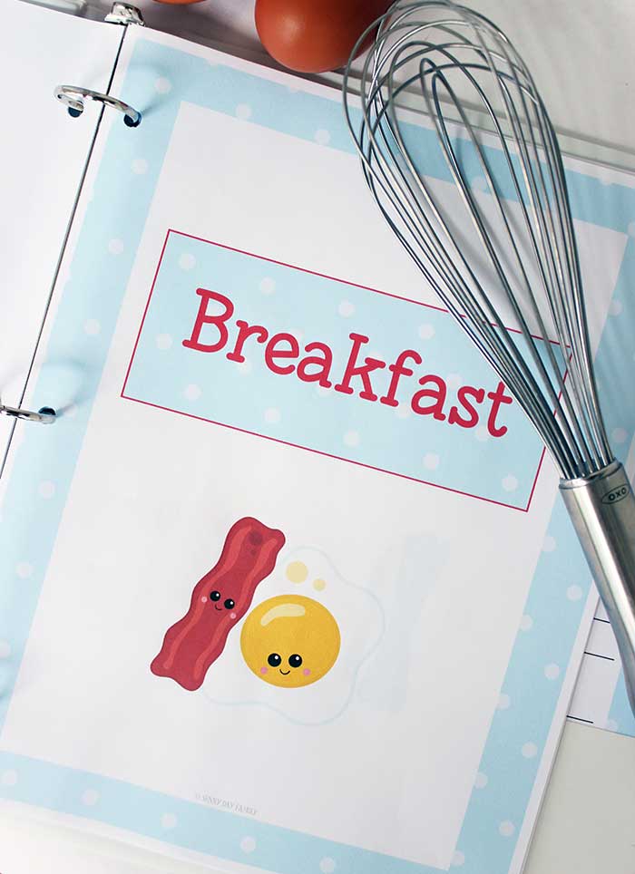 Printable Recipe Binder for Kids Who Love to Cook Sunny Day Family