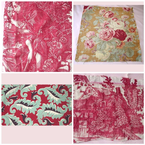 Rag Rescue Superb antique French toile fabric and vintage French