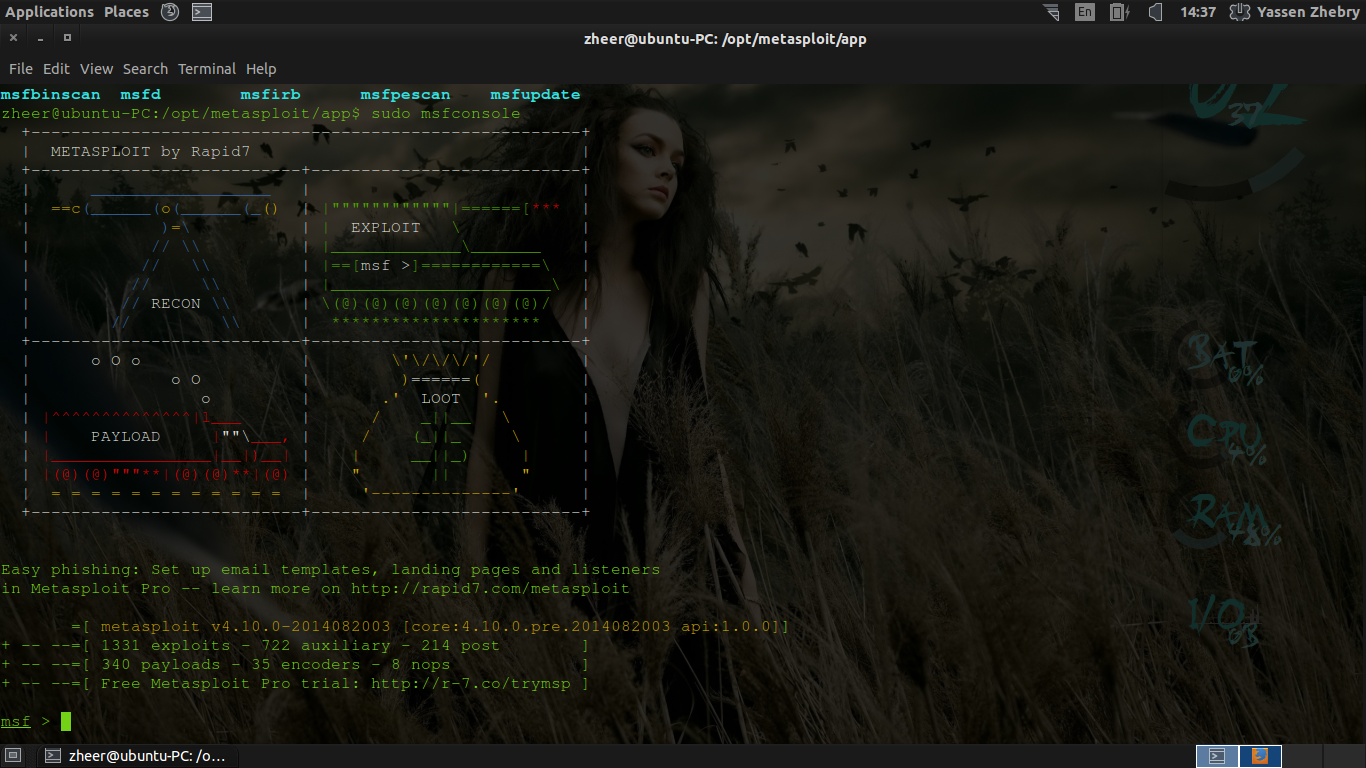 TUTORIAL/CARA INSTALL METASPLOIT DAN ARMITAGE DI UBUNTU 14.04