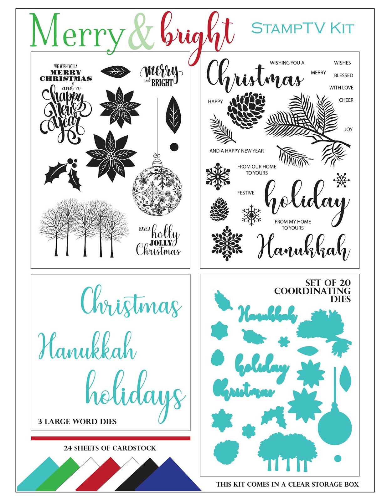 Merry & Bright Stamp TV Kit Blog Hop Gina K Designs 17turtles