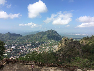 Tepoztlan from the Piramide Tepoztlan viewed from the tepozteco pyramid