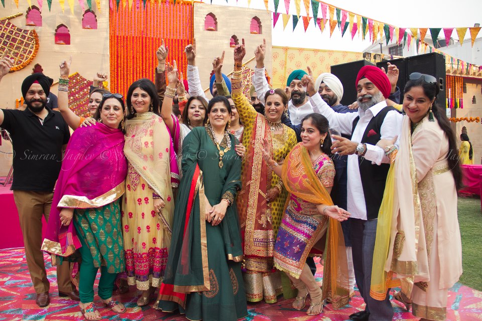 Orange and Pinkk: Vibrant Mehendi by Simran Jagdev