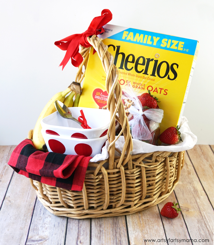 Put together a Cheerios Breakfast Gift Basket for friends and family! #GetOneGiveOne #Cheerios #WithLove