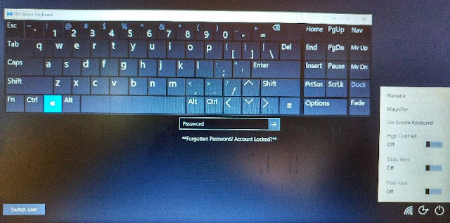 On Screen Keyboard Pada Halaman Login Windows 10
