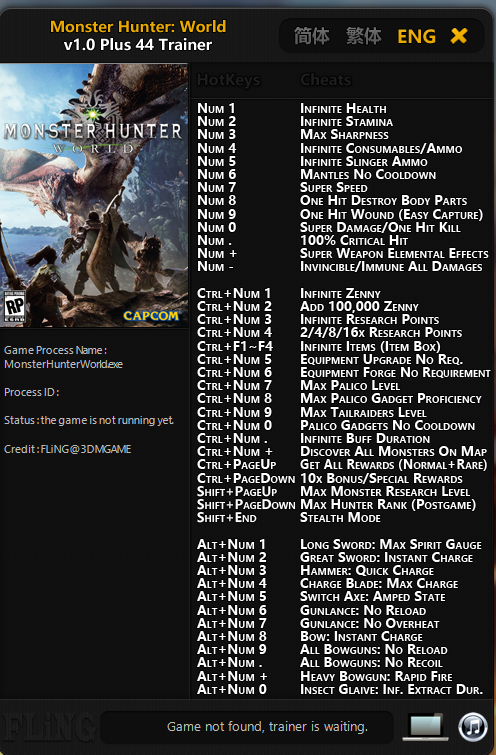 monster hunter world trainer for event quest monster hunter world trainer for event quest