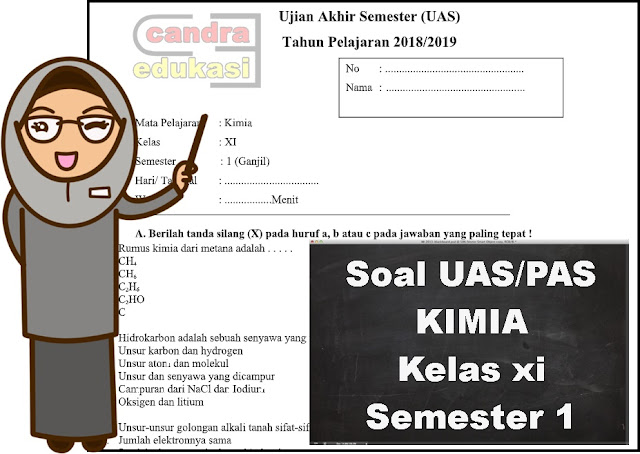 Soal kimia kelas xi semester 1 dan kunci jawaban