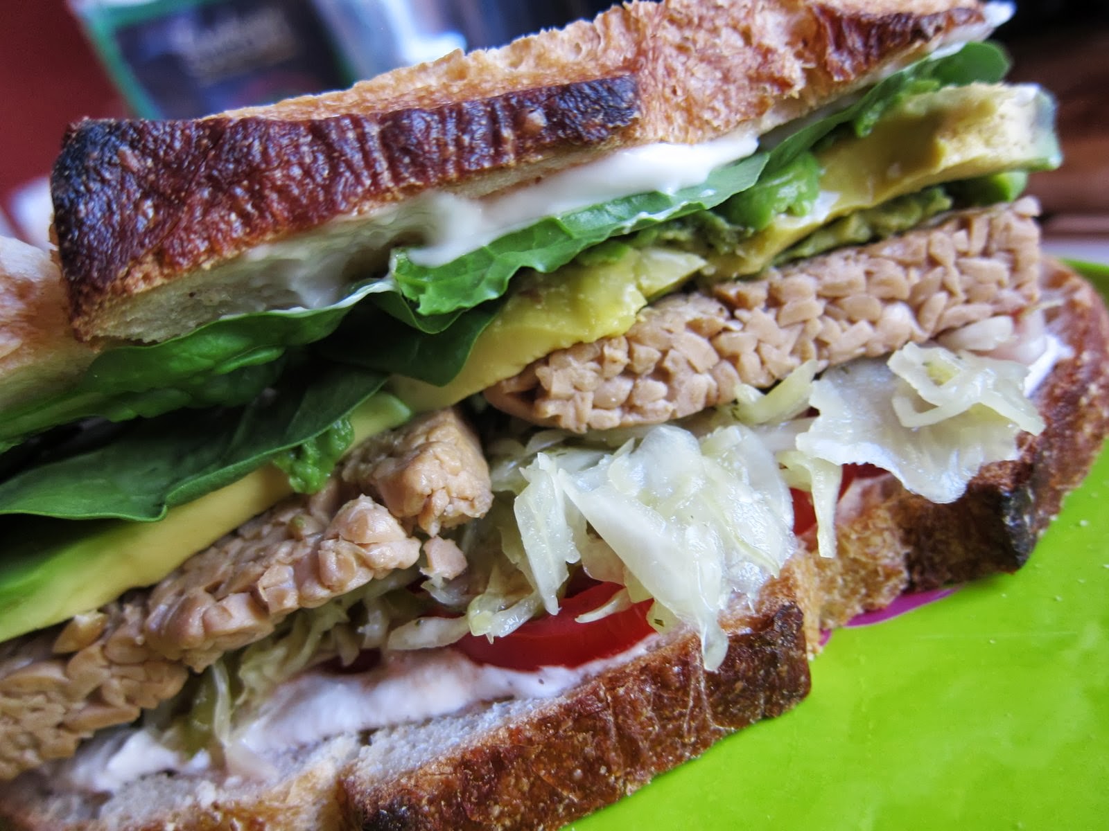 WholeFoodVegan Monster Tempeh Sandwich