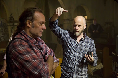 Greg Nicotero and Dave Erickson on the set of Fear the Walking Dead