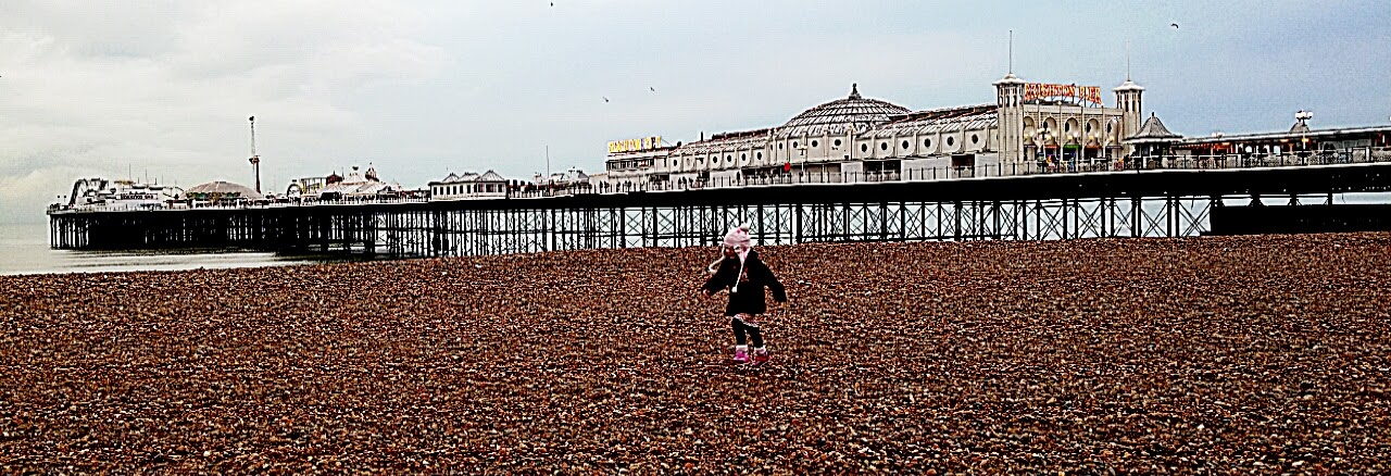 exploring Brighton beach