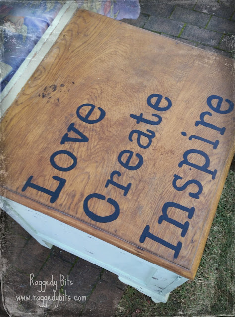 Up Cycled "Love, Create, Inspire" Cupboard. | www.raggedy-bits.com Up Cycled "Love, Create, Inspire" Cupboard. | www.raggedy-bits.com